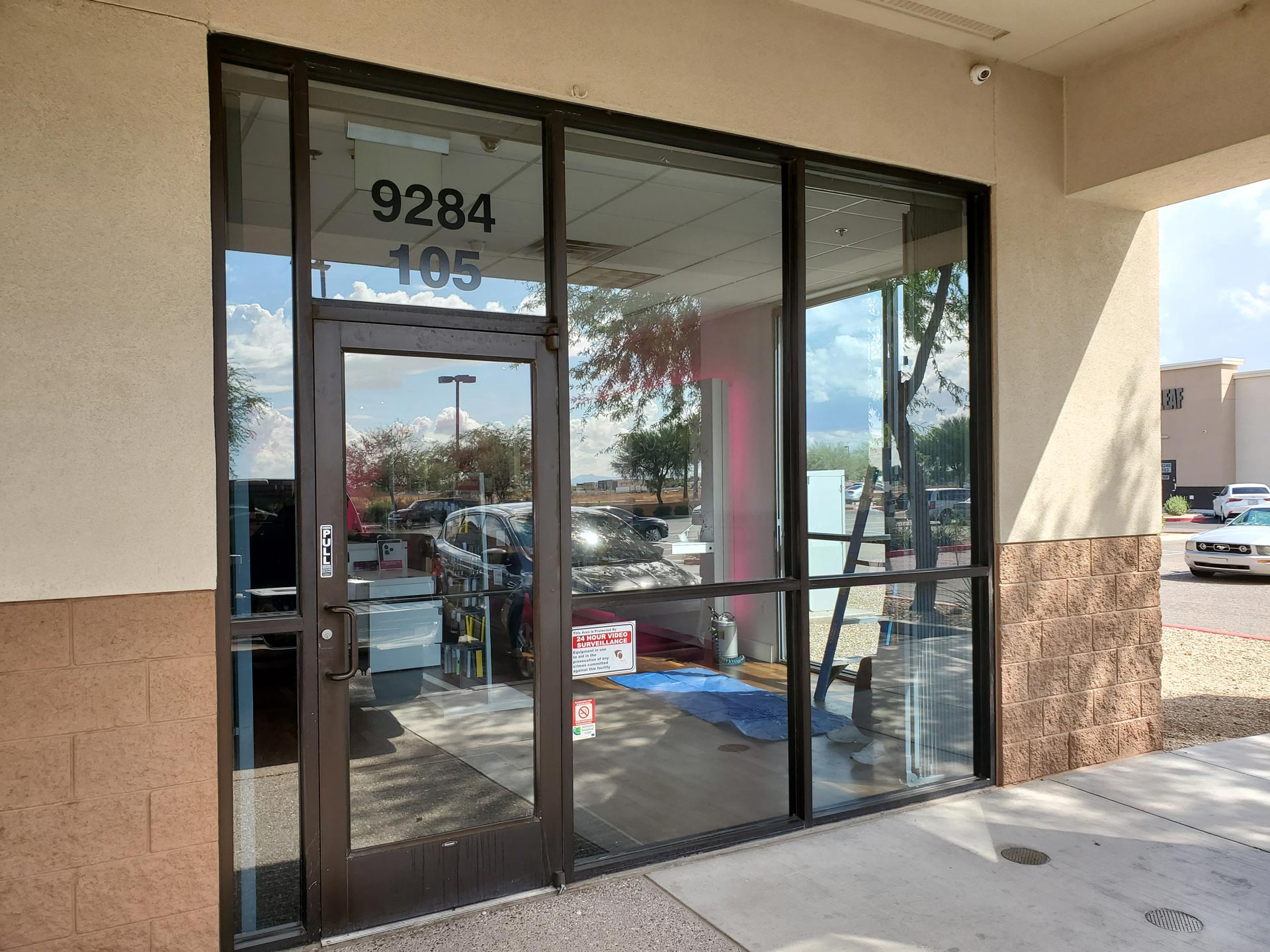 A Business With a Spacious Glass Door